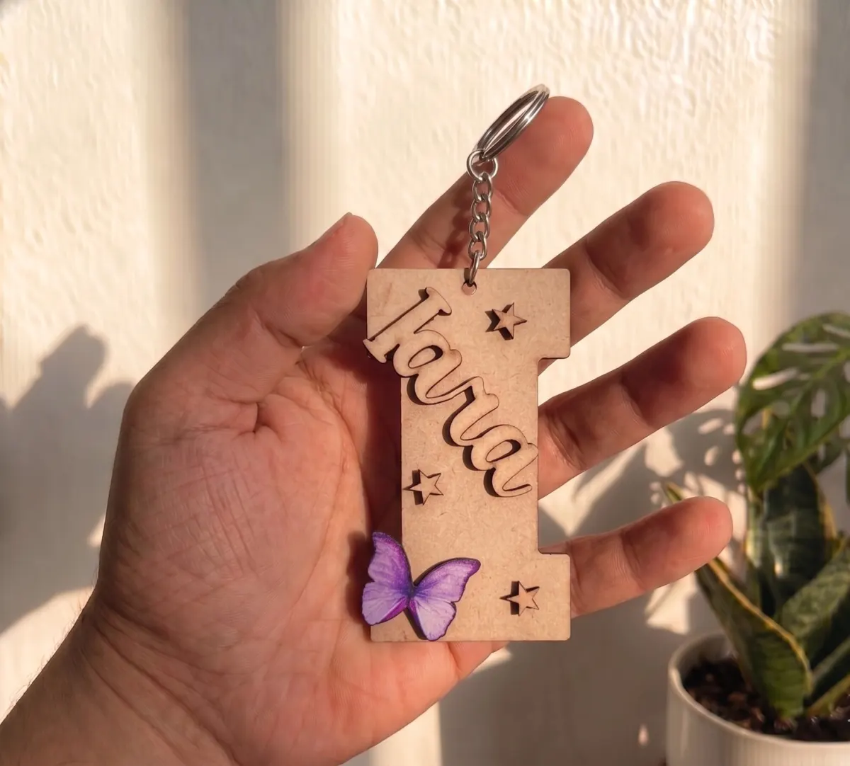 monogram keychain