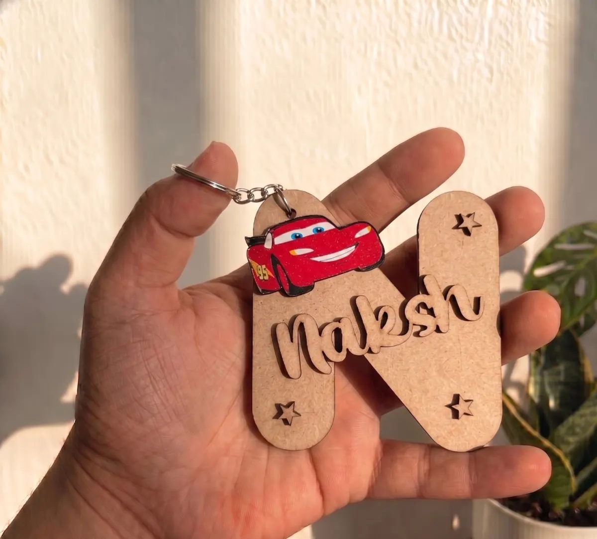 monogram keychain