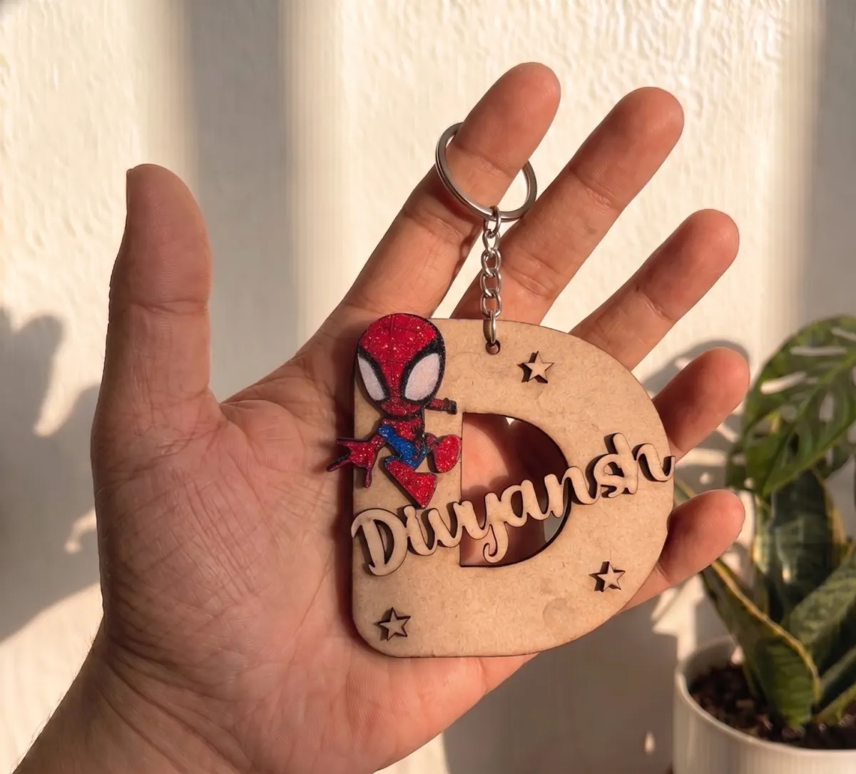 monogram keychain