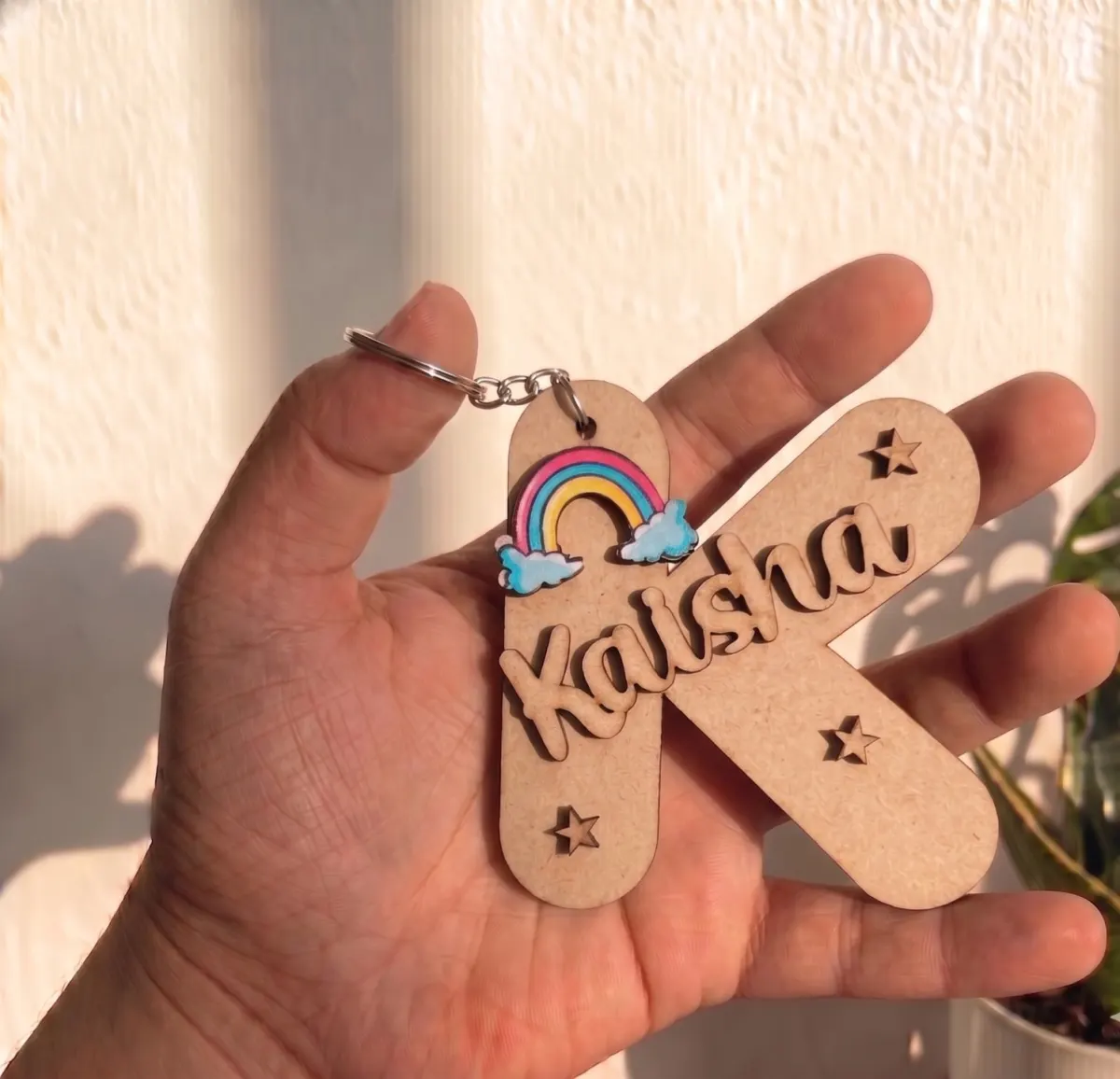 monogram keychain