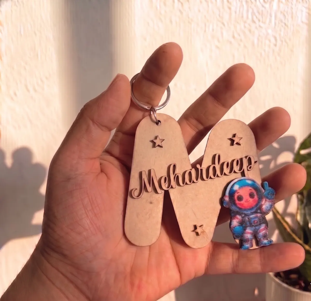 monogram keychain