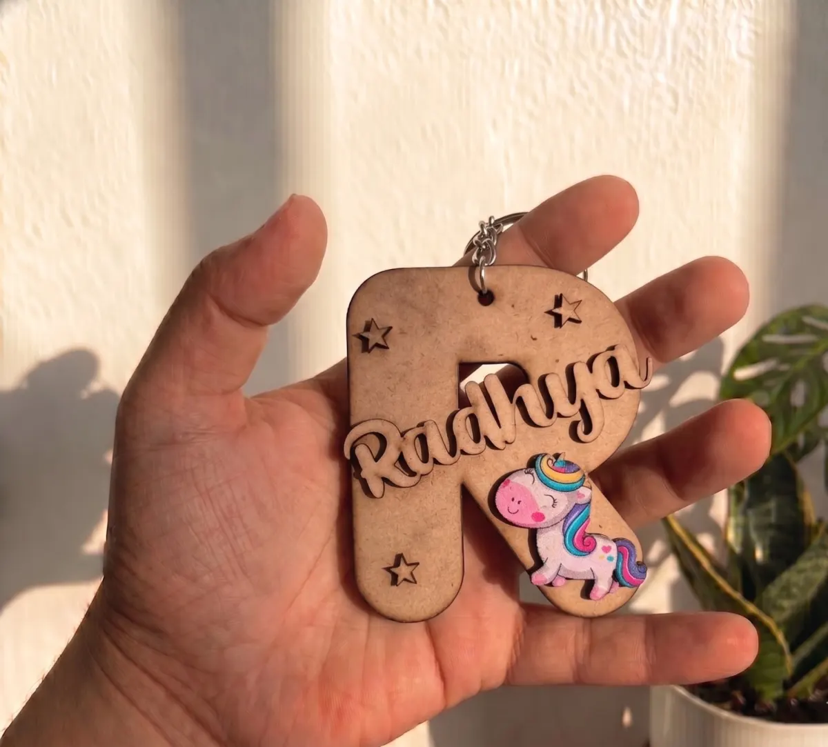 monogram keychain