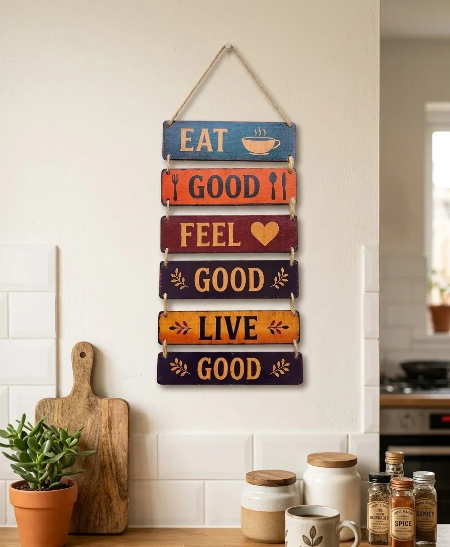 Eat Good Feel Good Kitchen Wall Hanging