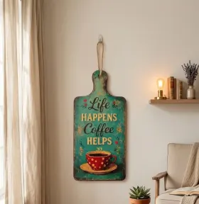 Life Happens Coffee Helps Wall Hanging thumbnail
