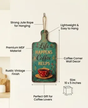 Life Happens Coffee Helps Wall Hanging gallery image 3