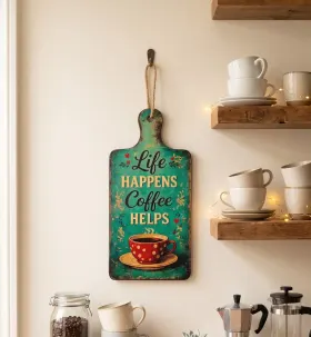 Life Happens Coffee Helps Wall Hanging gallery image 1