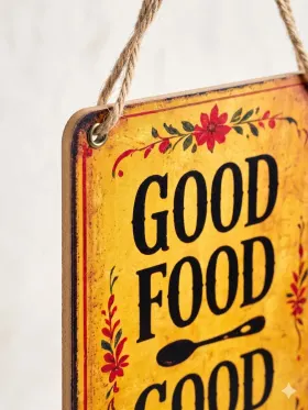 Good Food Good Mood Kitchen Wall Hanging gallery image 1