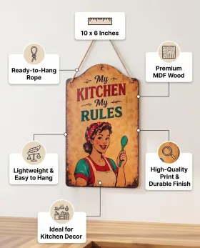 My Kitchen My Rules Wall Hanging gallery image 5