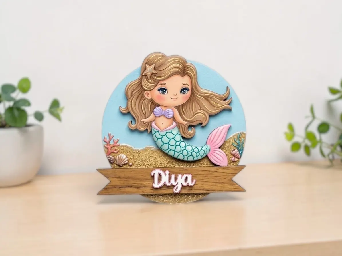 Tag round name magnet