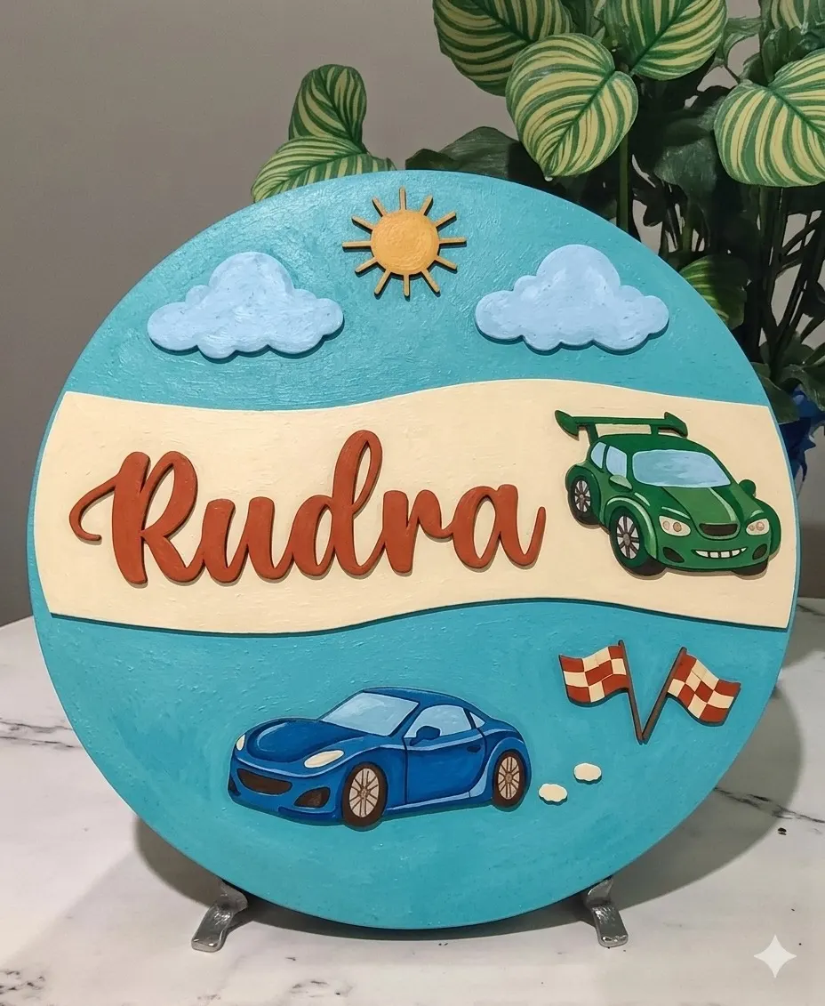 Round name plate