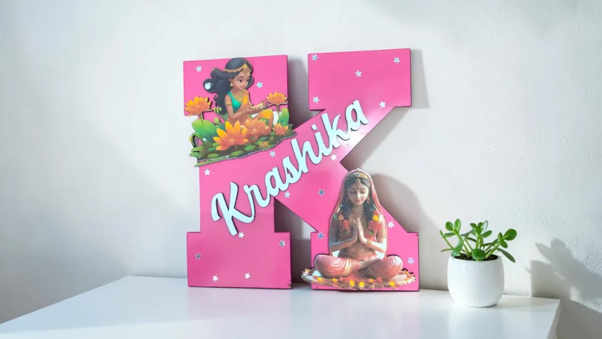 Big monogram Goddess sita theme
