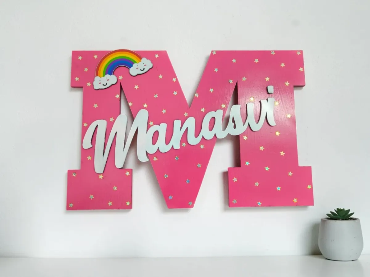 Big monogram rainbow theme