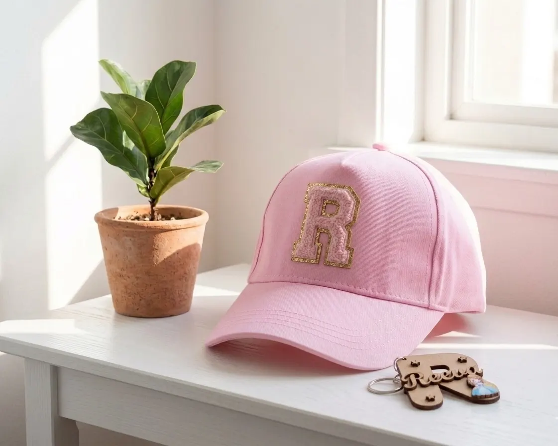 Cap + monogram keychains
