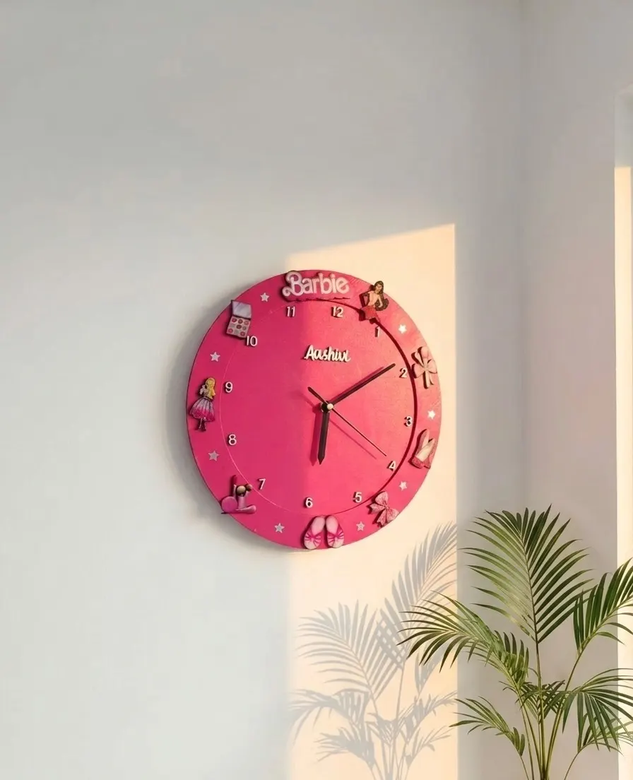 customised coloured wall clock