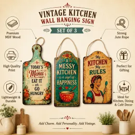 Vintage Kitchen Wall Decor Set gallery image 10