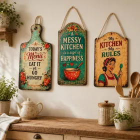 Vintage Kitchen Wall Decor Set thumbnail