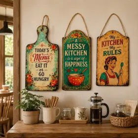 Vintage Kitchen Wall Decor Set gallery image 14