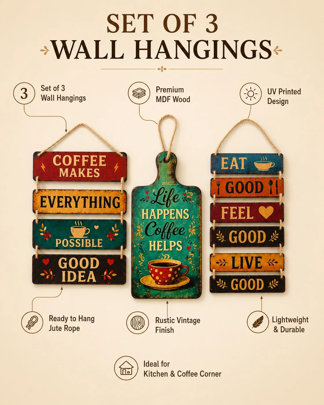 Cafe Style Coffee Wall Decor