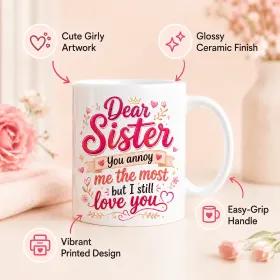 Cute Girly Sister Mug thumbnail