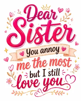 Cute Girly Sister Mug gallery image 8