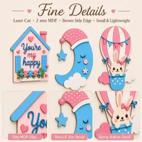 Handcrafted Kids Wall Decor Set gallery image 2