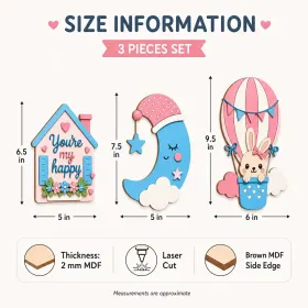 Handcrafted Kids Wall Decor Set gallery image 4