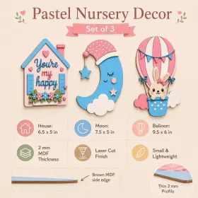 Handcrafted Kids Wall Decor Set gallery image 3