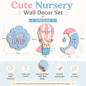 Cute Baby Room Wall Decor Set gallery image 1